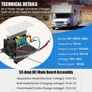 DURAFORCE RV Power Converter DC Main Board Assembly Unit for WF-8900-AD Series & Parallax