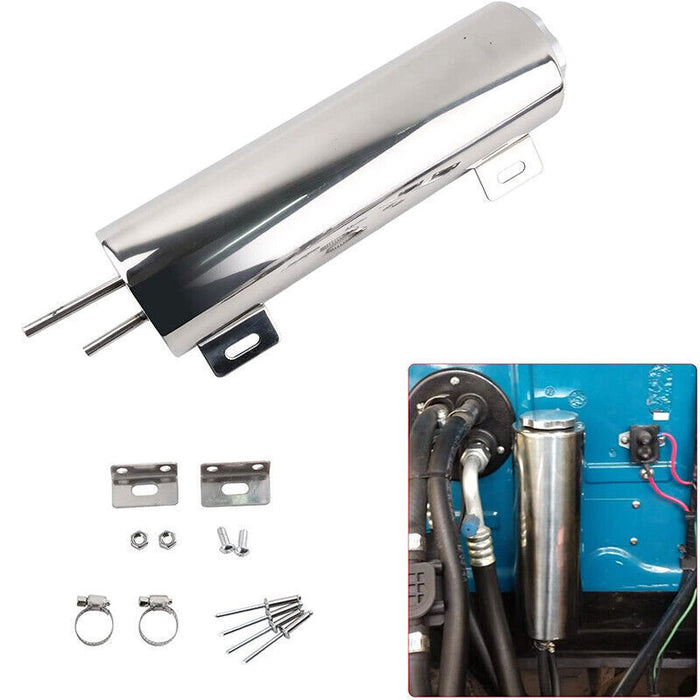DURAFORCE 3"x10" Universal Radiator Overflow Tank Steel Coolant Overflow Tank 32 OZ