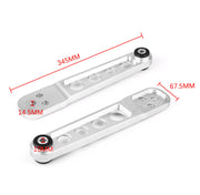 DURAFORCE Billet Rear Lower Control Arms + Subframe Brace Kit for Honda Civic ES 2001-2005