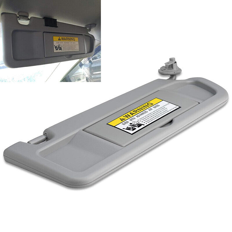 DURAFORCE Passenger Side RH Sun Visor For Honda Civic 2006 2007 2008 2009 2010 2011 Grey