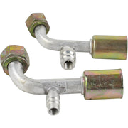 DURAFORCE AC Fitting Set #8 and #10 Female Oring Beadlock 90 Degree & R134a pressure valve
