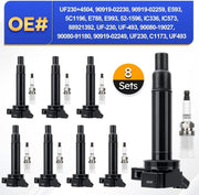DURAFORCE 8X Ignition Coil+Iridium Spark Plug Pack for Toyota Tundra Sequoia 4.7L V8 UF230