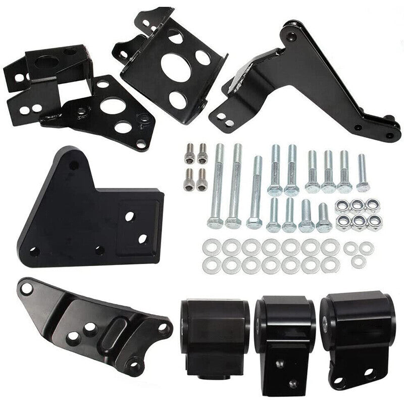 DURAFORCE Engine Mount Bracket Kit For K-Swap EK Chassis 96-00 Civic K20 K24 K-Series