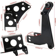 DURAFORCE Engine Mount Bracket Kit For K-Swap EK Chassis 96-00 Civic K20 K24 K-Series