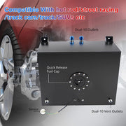 DURAFORCE 20 GALLON/78L ALUMINUM FUEL CELL TANK+FEED LINE KIT+PRESSURE REGULATOR