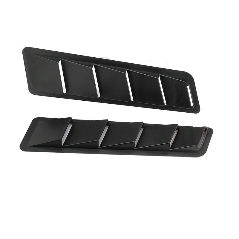 DURAFORCE 1 Pair Car Bonnet Louver Hood Air Vent Grille Panel Scoop Carbon Fiber Universal