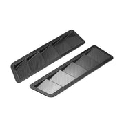 DURAFORCE 1 Pair Car Bonnet Louver Hood Air Vent Grille Panel Scoop Carbon Fiber Universal