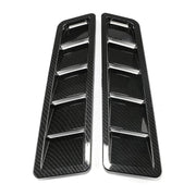 DURAFORCE 1 Pair Car Bonnet Louver Hood Air Vent Grille Panel Scoop Carbon Fiber Universal