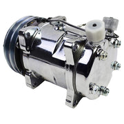 DURAFORCE A/C Compressor Fit for Sanden 508 Style 8-Groove Serpentine Belt HC5004C Sliver