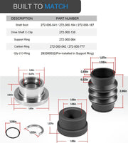 DURAFORCE For Sea Doo Carbon Seal Drive Line Rebuild Repair & Boot All 717 720 787 800 951