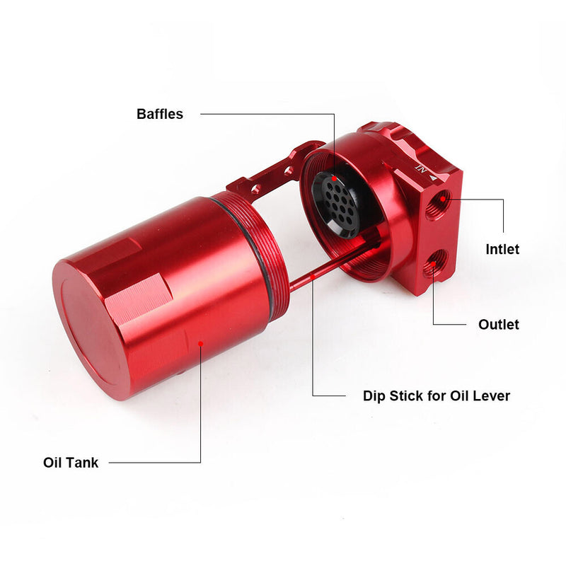 DURAFORCE Oil Catch Can Oil Separator Fit for 11-21 Ford F150 5.0L & Raptor 2.7L 3.5L