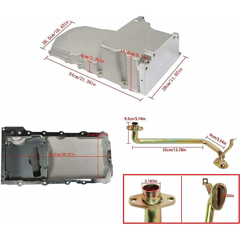 DURAFORCE 302-1 LS Swap Retrofit Oil Pan Conversion Kit Aluminum For GM LS1 LS6 LS2 LS3