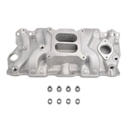 DURAFORCE Aluminum Dual Plane Intake Manifold Fit for Chevy 350 1955-1995 Small Block