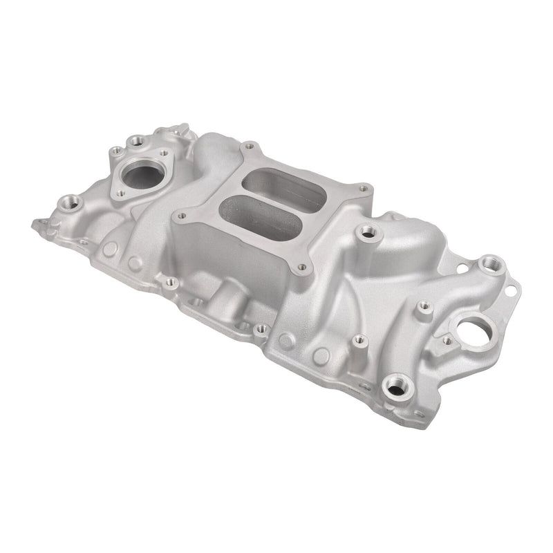 DURAFORCE Aluminum Dual Plane Intake Manifold Fit for Chevy 350 1955-1995 Small Block