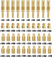 DURAFORCE 40pcs Carburetor Main Jet Slow Pilot Jet Kit for PWK Keihin OKO CVK Carb Gold