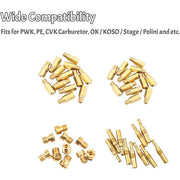 DURAFORCE 40pcs Carburetor Main Jet Slow Pilot Jet Kit for PWK Keihin OKO CVK Carb Gold
