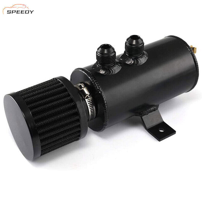 DURAFORCE Universal Oil Catch Can Kit Reservoir Baffled Tank with Breather Filter Aluminum