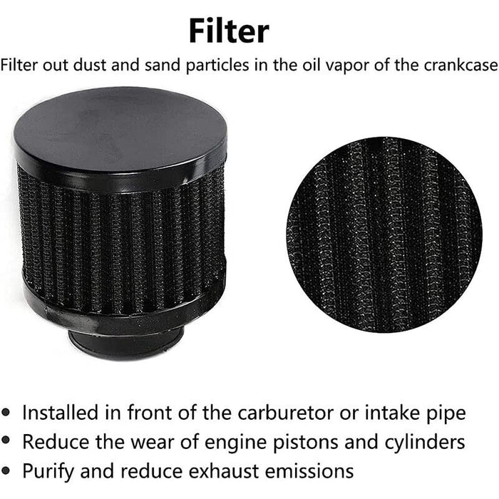 DURAFORCE Universal Oil Catch Can Kit Reservoir Baffled Tank with Breather Filter Aluminum