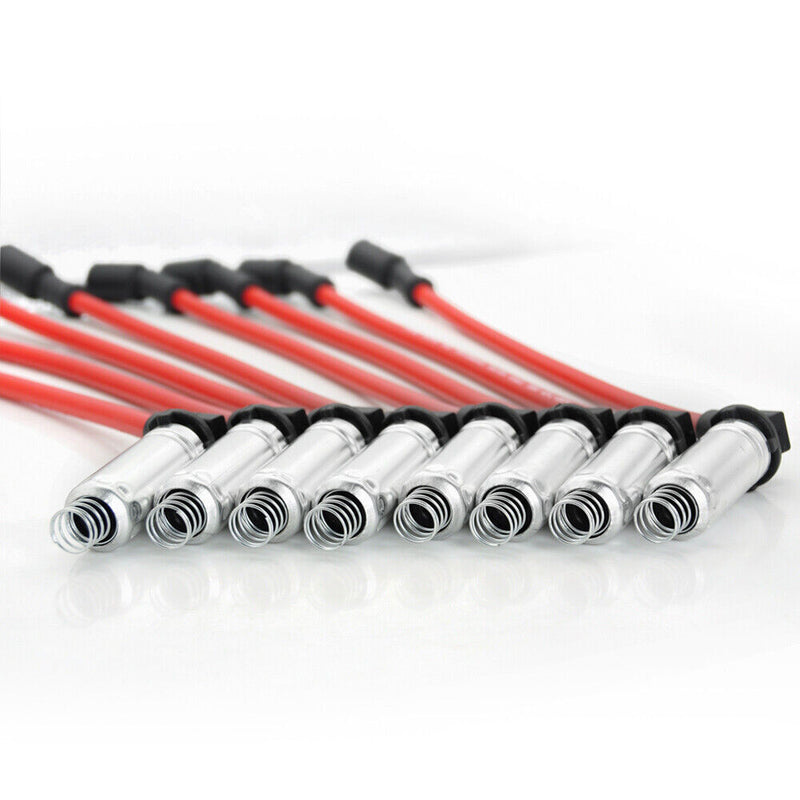 DURAFORCE High Performance 8x Spark Plugs & 8x Wires Set for Chevy GMC 4.8L 5.3L 6.0L V8