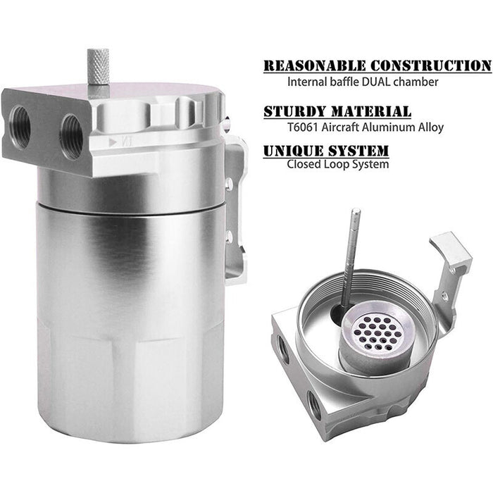 DURAFORCE For Ford F150 Ecoboost 3.5L 2.7L Car Oil Catch Can Kit Separator Reservoir Tank