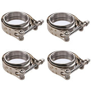DURAFORCE 4X 2.5" inch V-Band Flange&Clamp Kit For Turbo Exhaust pipes Mild Steel