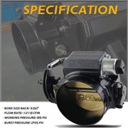 DURAFORCE Black 92mm Throttle Body+TPS IAC Adapter Plate for Chevy GM III LSX LS LS1 LS2