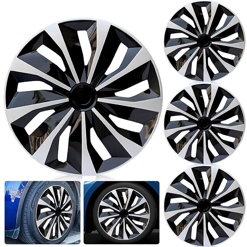 DURAFORCE 4X 16" Inch Wheel Covers Snap On Full Hub Caps Fit for R16 Tire & Steel Rim