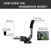 DURAFORCE Racing Hydraulic Handbrake Drift E-Brake Handle Parking Emergency Brake Gear