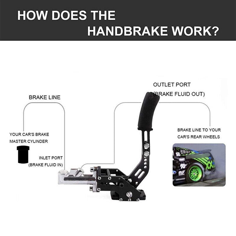 DURAFORCE Racing Hydraulic Handbrake Drift E-Brake Handle Parking Emergency Brake Gear
