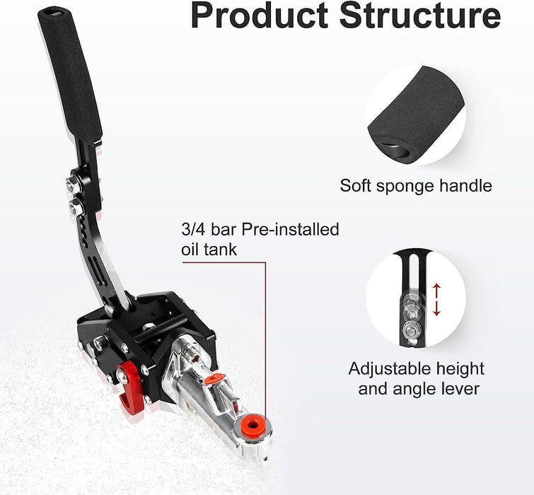 DURAFORCE Racing Hydraulic Handbrake Drift E-Brake Handle Parking Emergency Brake Gear