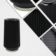DURAFORCE 4" Inlet Truck Filter Air Dry High Flow Clamp-On Round Cone Air Intake Kit