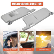 DURAFORCE 2pcs Interior Sun Visor Gray For 1996-2001 Honda Civic LHD CX DX EX EXR Sunvisor