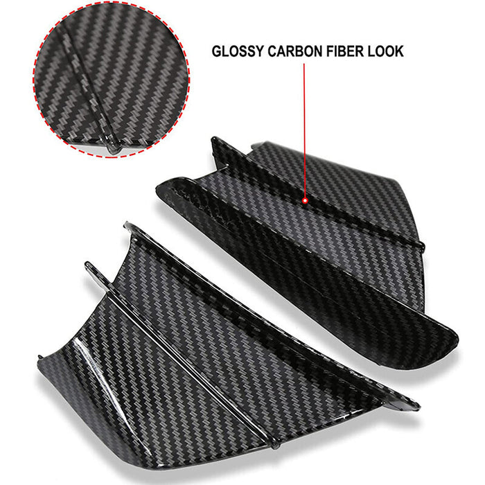 DURAFORCE 2 Pcs Motorcycle Front Side Spoiler Fixed Wind Wings For YAMAHA R15 R25 R3 R6 R1