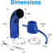 DURAFORCE 3" Cold Air Intake Pipe Universal Induction Kit Aluminum Hose With Filter Blue