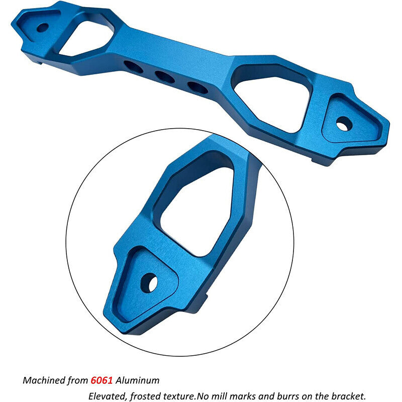 DURAFORCE NEW BILLET ALUMINUM CAR BATTERY TIE DOWN MOUNT BRACKET BRACE BAR & J bolts BLUE