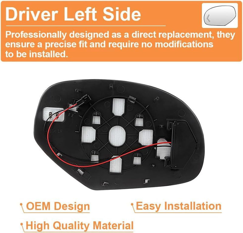 DURAFORCE Mirror Glass Heated Signal Driver For 07-13 Cadillac Chevrolet Tahoe GM1324138