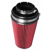 DURAFORCE 4" RED Truck Long Performance High Flow Cold Air Intake Cone Dry Filter