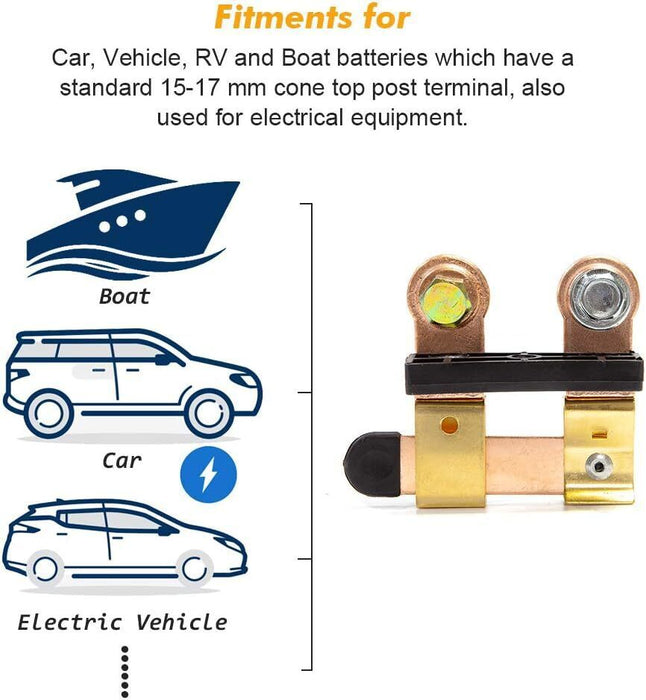 DURAFORCE Battery Disconnect Switch Blade Side Post Terminal For car Shut Cut OFF Vehicle