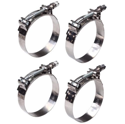 DURAFORCE 2" T-BOLT CLAMP SILICONE STAINLESS STEEL HOSE TURBO INTAKE INTERCOOLER 4PCS