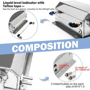 DURAFORCE 2L Polished Aluminum Coolant Radiator Overflow Reservoir Expansion Water Tank
