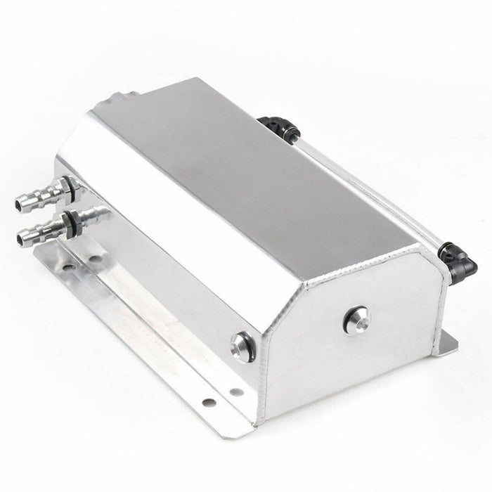 DURAFORCE 2L Polished Aluminum Coolant Radiator Overflow Reservoir Expansion Water Tank