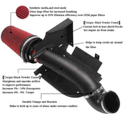 DURAFORCE 4" Cold Air Intake Kit With Filter For GMC Chevy Chevrolet 1500 2500 5.3L 6.0L