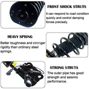 DURAFORCE 4x For Lincoln MKZ 2013-2020 Front Rear Shock Absorber Struts Assys Electric GAS