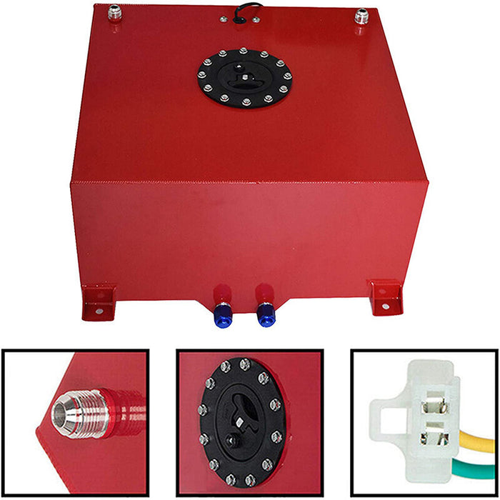 DURAFORCE 8 Gallon 30L Fuel Cell Gas Tank Aluminum Racing Street Drift with Level Sender