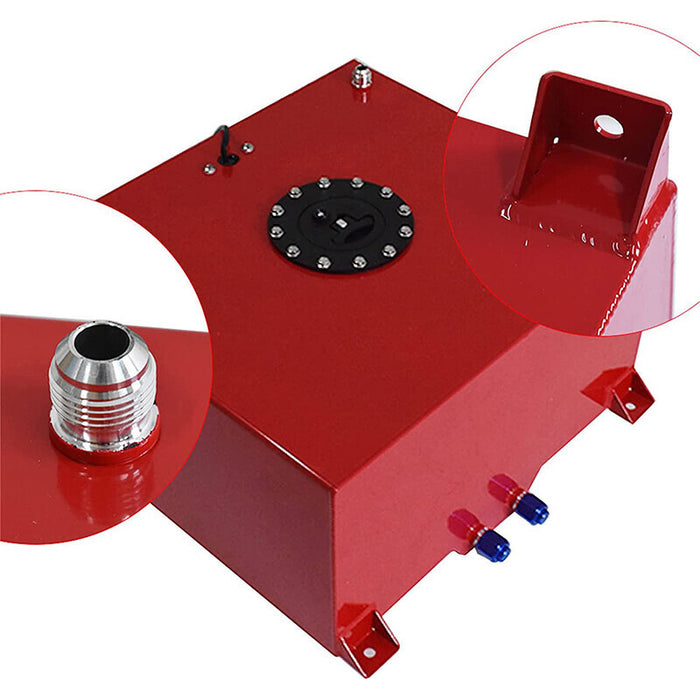 DURAFORCE 8 Gallon 30L Fuel Cell Gas Tank Aluminum Racing Street Drift with Level Sender