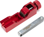 DURAFORCE Engine Spark Plug Gap Gapper Tool with 32 Blades Measuring Tool Metric SAE Red