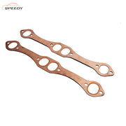 DURAFORCE Oval Port Copper Header Exhaust Gaskets For Small Block SBC Chevrolet 262 267 28