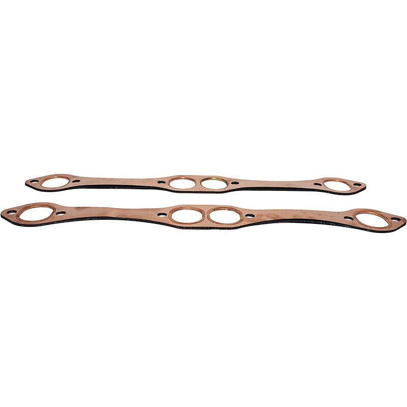 DURAFORCE Oval Port Copper Header Exhaust Gaskets For Small Block SBC Chevrolet 262 267 28
