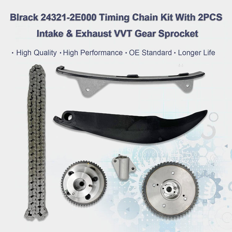 DURAFORCE Timing Chain Kit w/ VVT Camshaft Gear for Hyundai Elantra Kona 2.0L 2017-2021