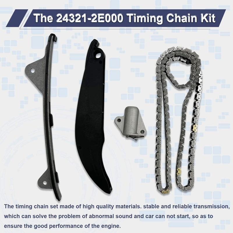 DURAFORCE Timing Chain Kit w/ VVT Camshaft Gear for Hyundai Elantra Kona 2.0L 2017-2021